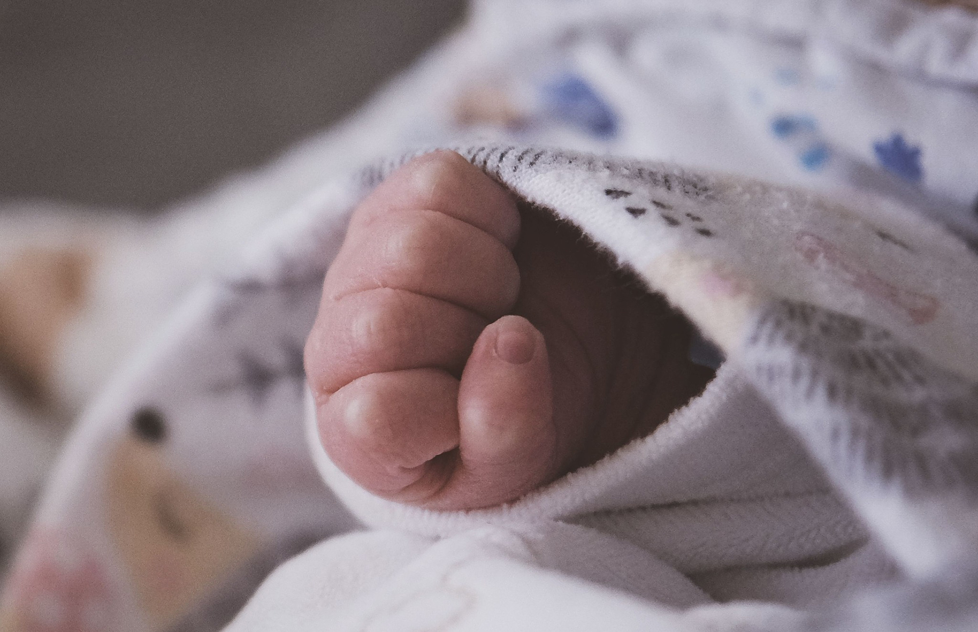 Piąstka dziecka urodzonego na oddziale szpitala na Lubartowskiej